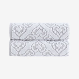 Gonzales Turkish Bath Towels - Silver - Set of 2