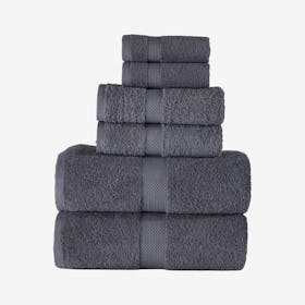 Bomonti Turkish Towels - Anthracite - Set of 6