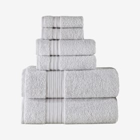 Luna Turkish Towels - Silver - Set of 6