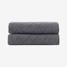 Gracious Turkish Bath Sheets - Anthracite - Set of 2