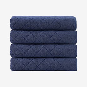 Gracious Turkish Bath Towels - Navy - Set of 4