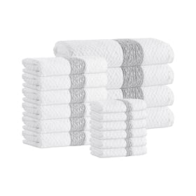 Anton Turkish Towels - White - Set of 16