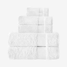 Kansas Turkish Towels - White - Set of 6