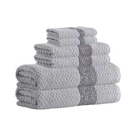 Anton Turkish Towels - Silver - Set of 6