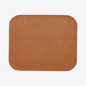 Double Sided Mouse Pad - Navy / Tan - Leather