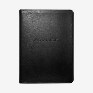 Address Book - Black - Full Grain Leather