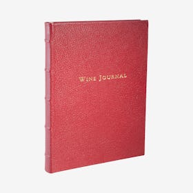 Tabbed Wine Journal - Garnet - Leather