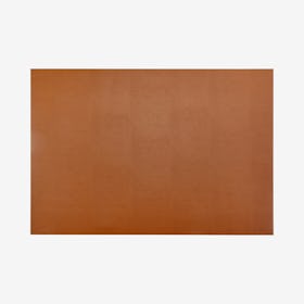 Double Sided Desk Blotter - Navy / Tan - Leather