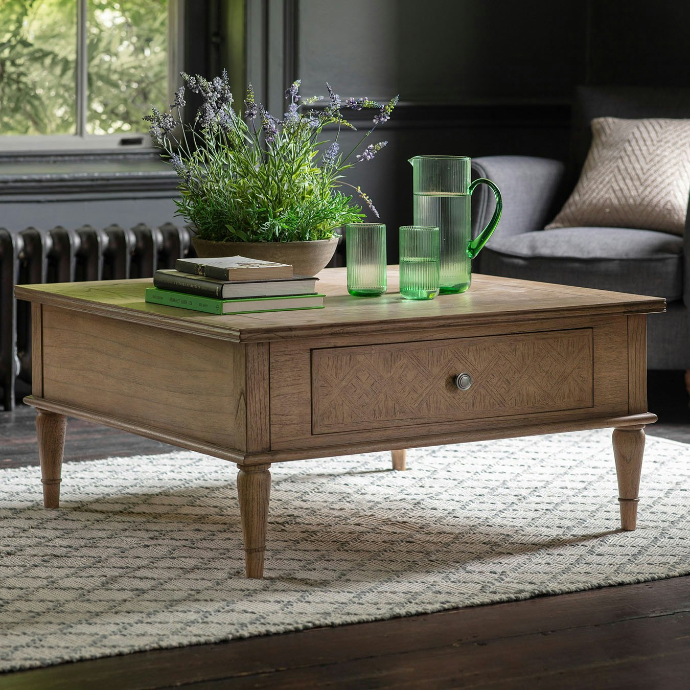 Square 2-Drawer Coffee Table by E.S. Designs