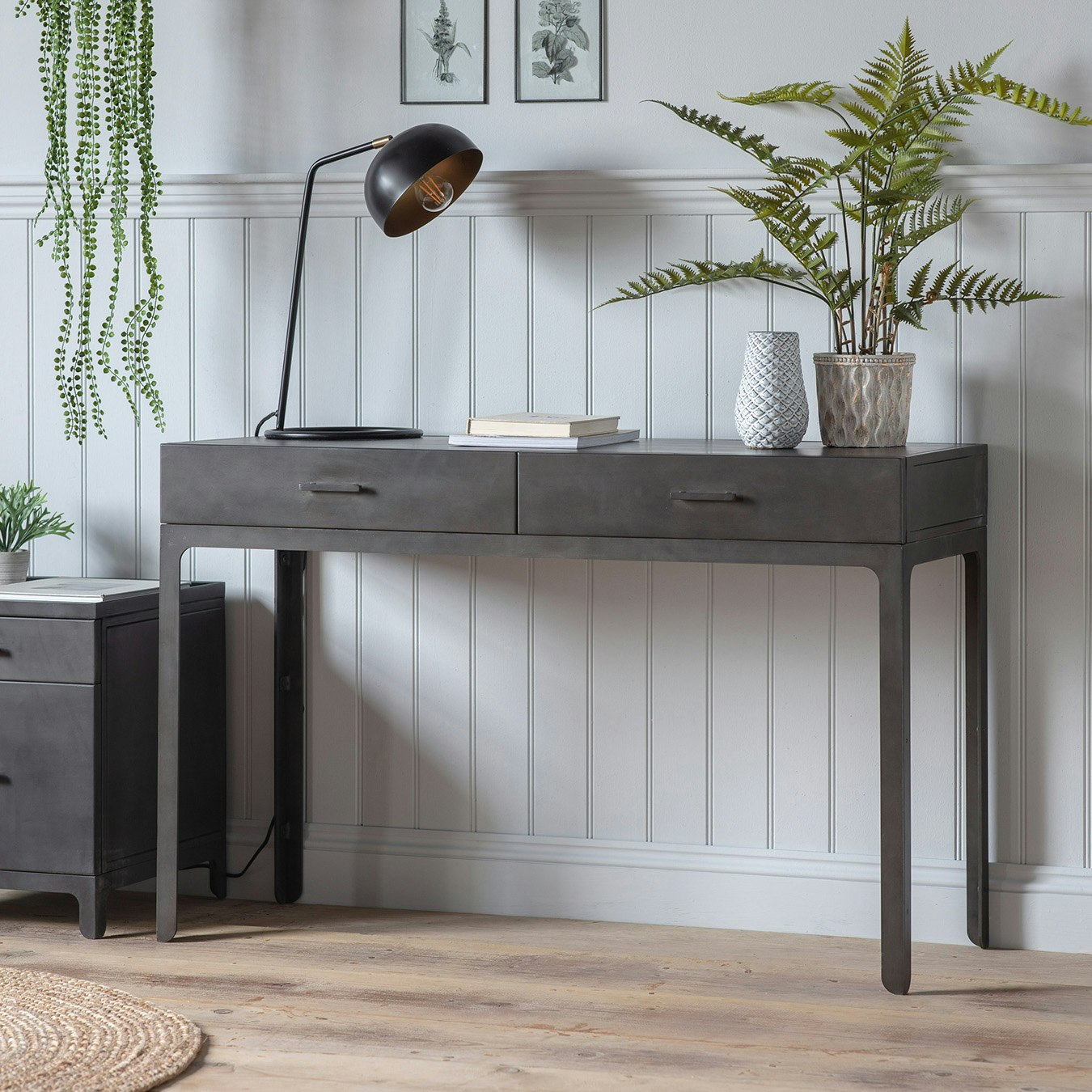 Minimalistic Wooden 2-Drawer Desk by E.S. Designs