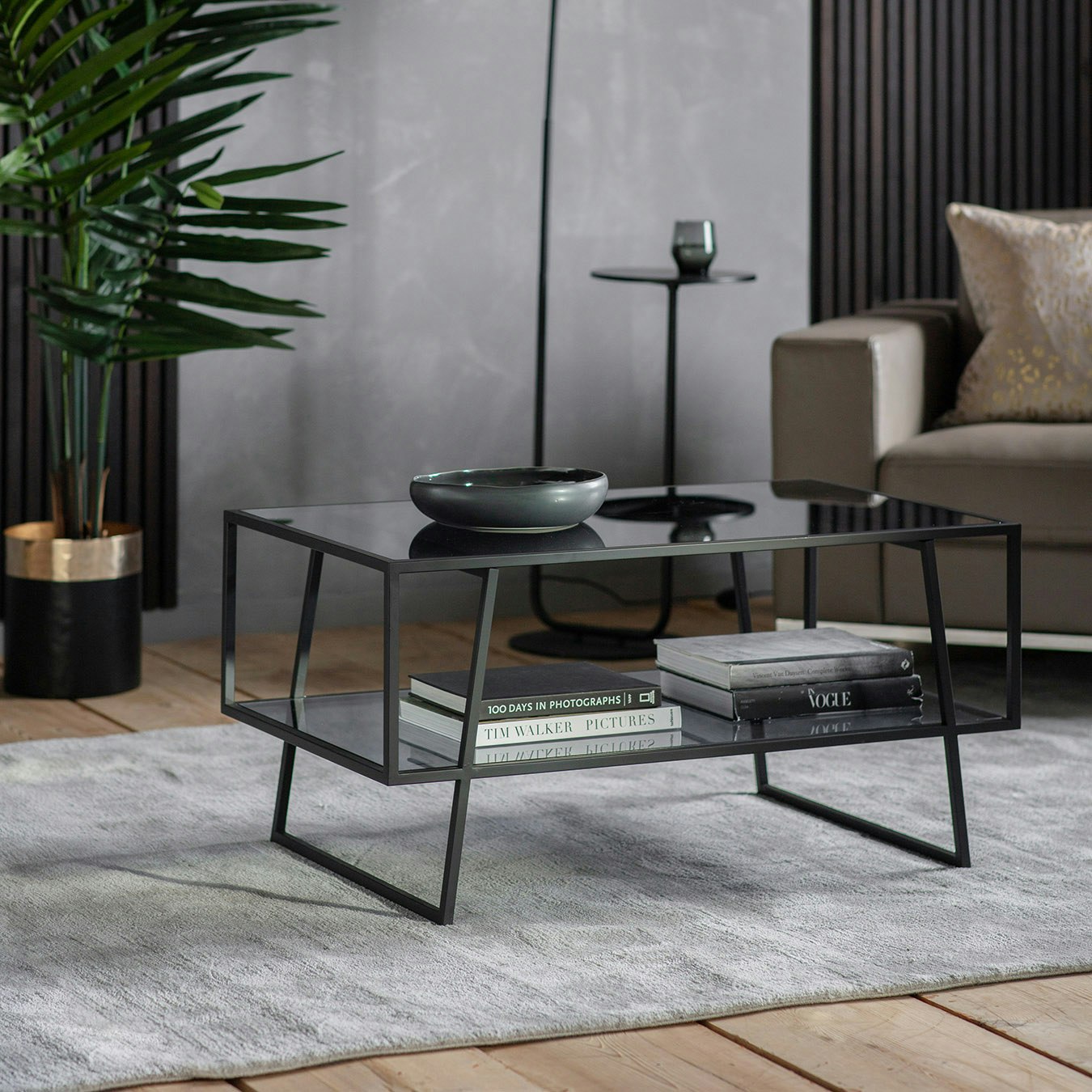 Coffee Table w/smoked glass by E.S. Designs