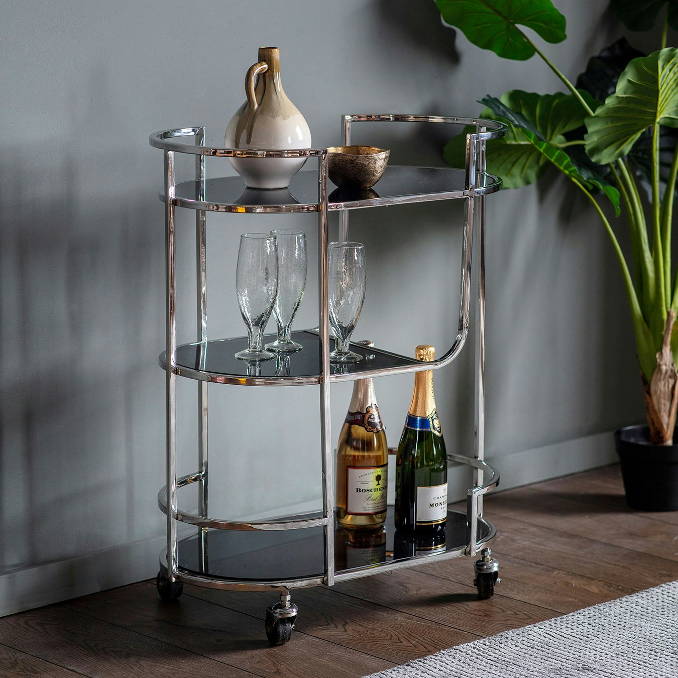 Drinks Trolley - Silver by E.S. Designs