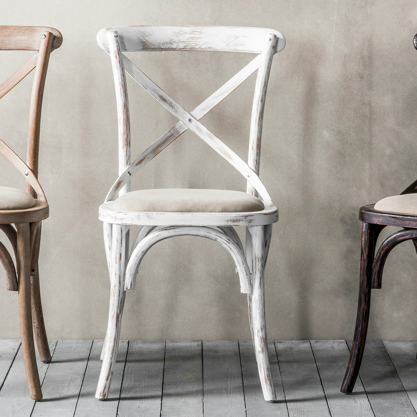 Cafe Chairs - White - Set of 2 by E.S. Designs