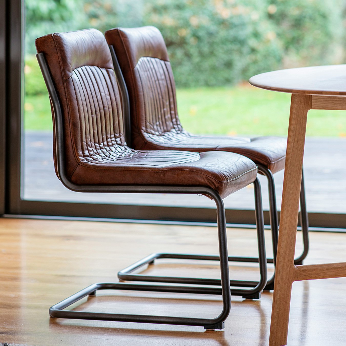 Contemporary Leather Chair - Brown by E.S. Designs