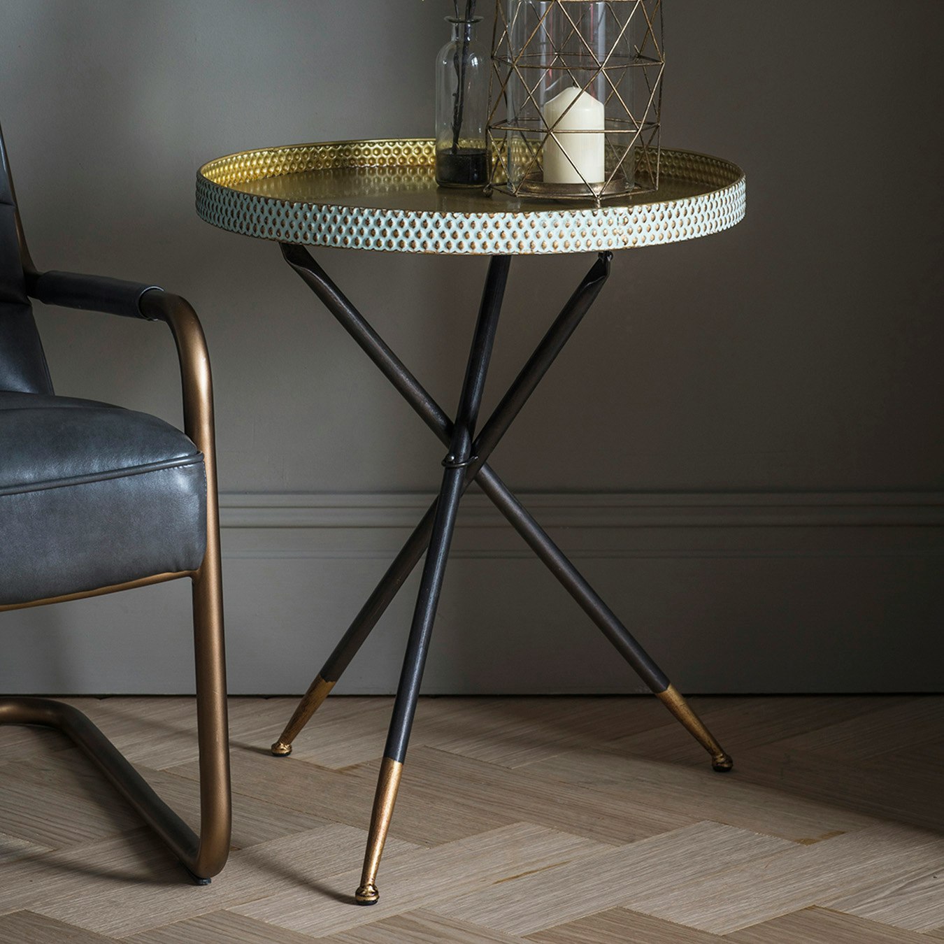 Distrsees Tripod Table - Duck Egg Blue by E.S. Designs