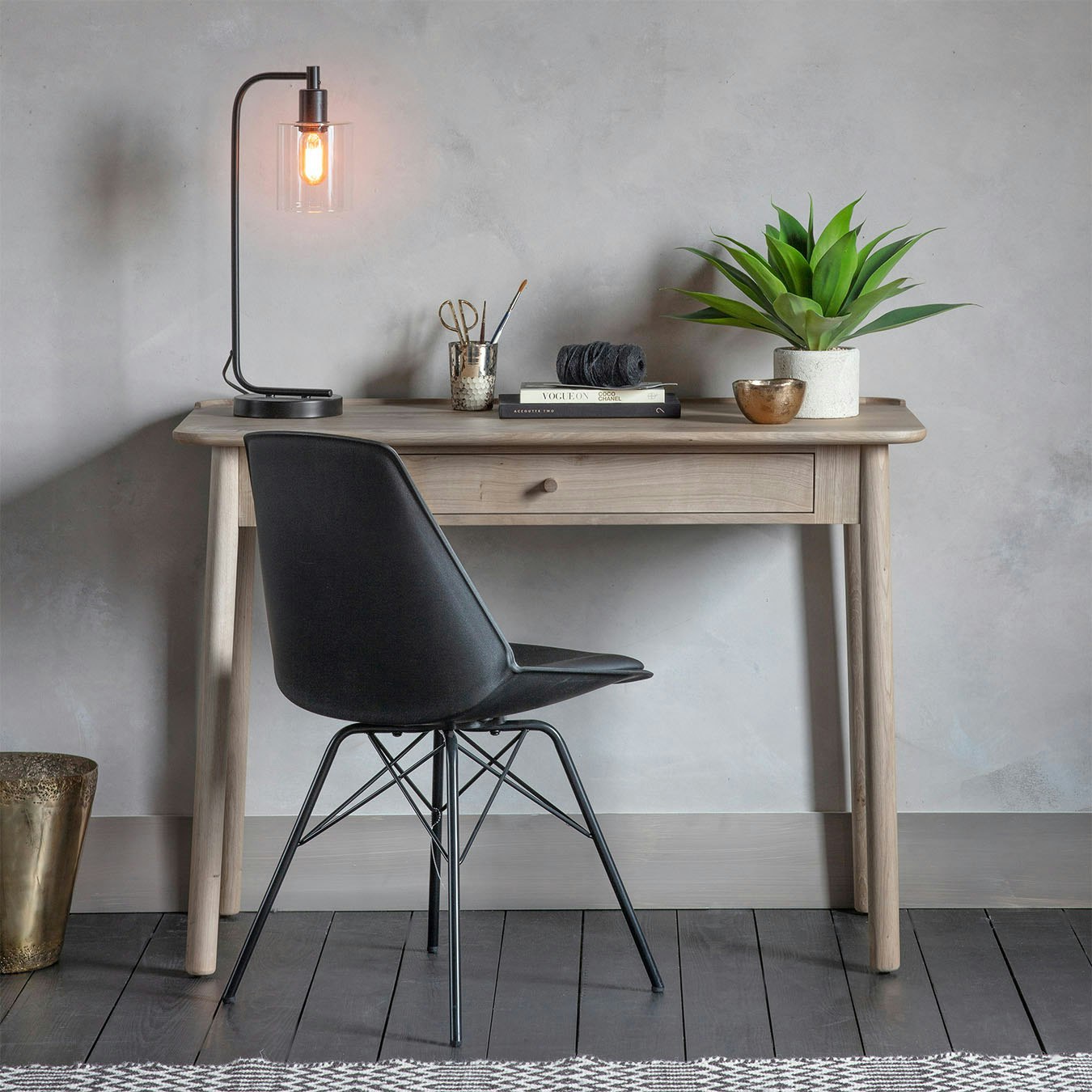 1-Drawer Desk - Grey by E.S. Designs