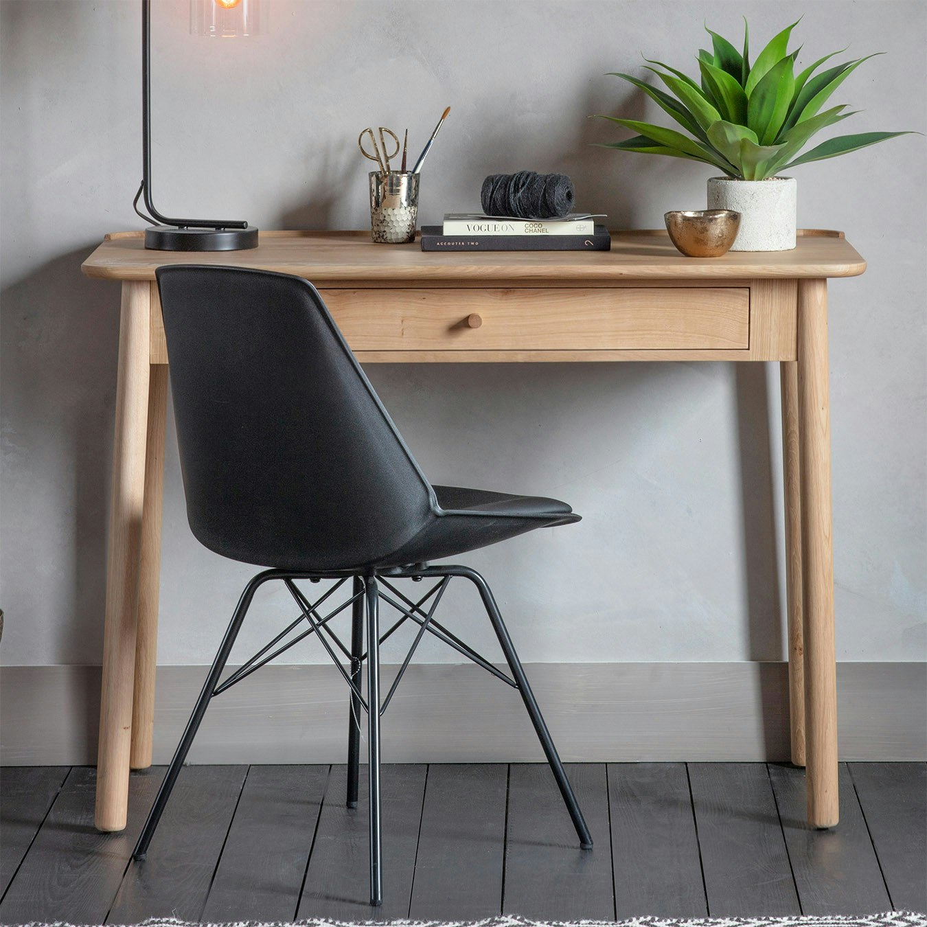 Solid Oak 1-Drawer Dressing Table / Desk by E.S. Designs