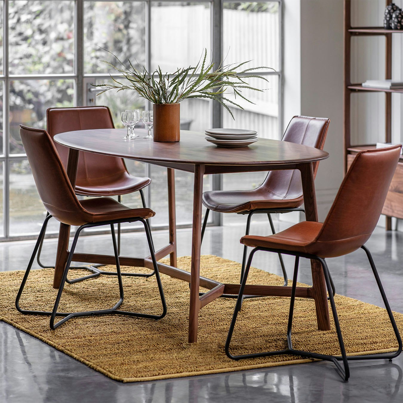 Oval Dining Table - Walnut by E.S. Designs