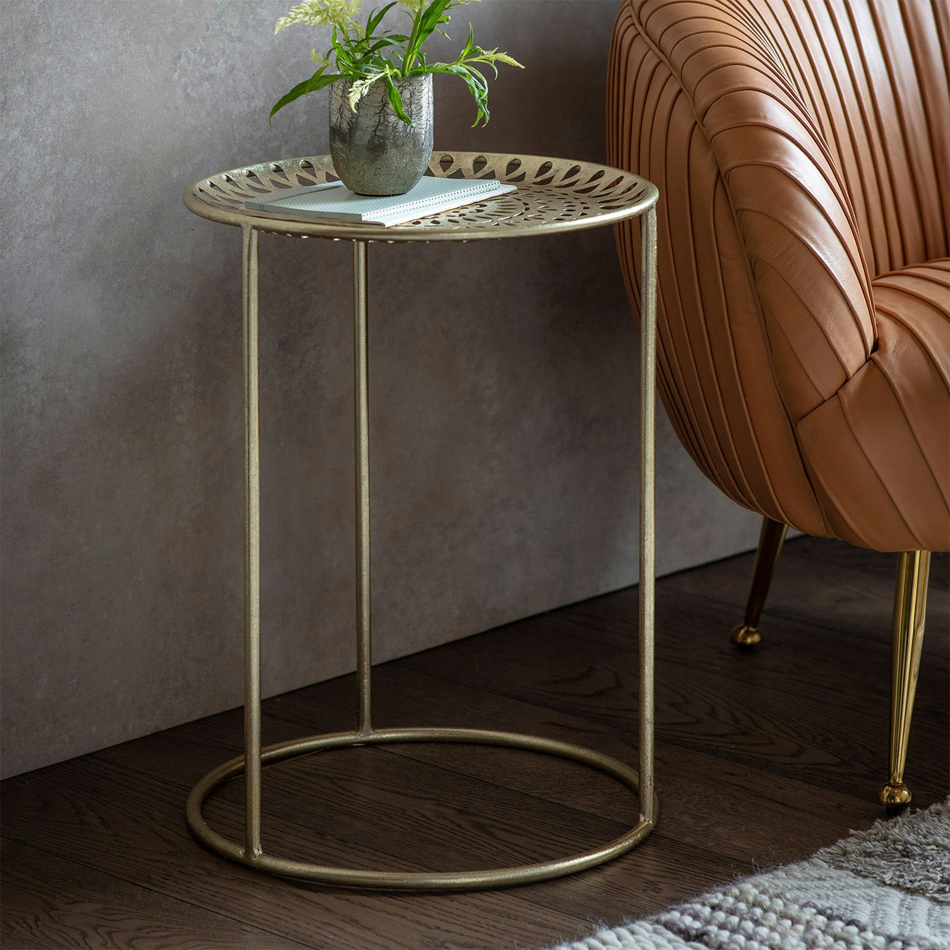Handmade metal Side Table by E.S. Designs