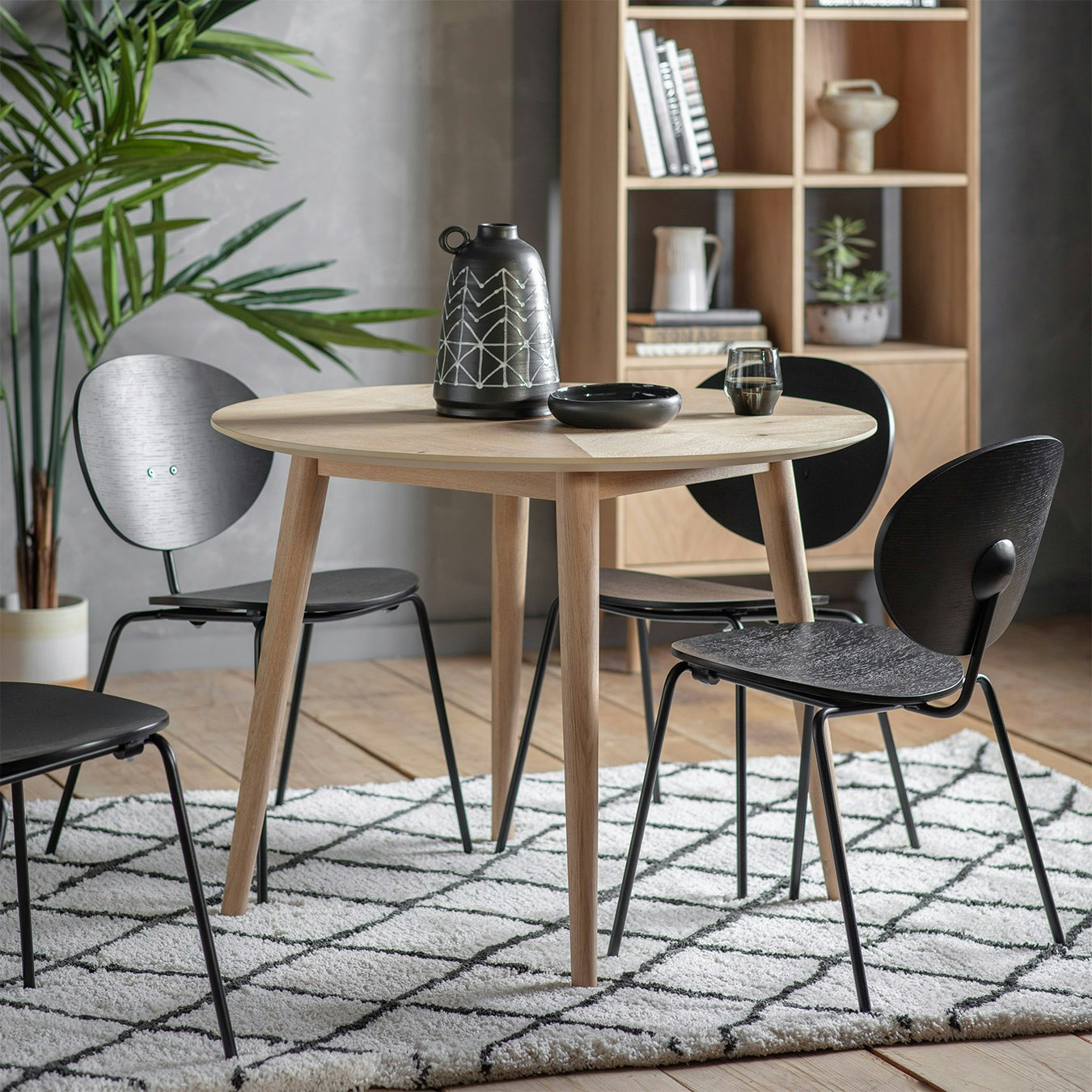 Round Dining Chevron Table by E.S. Designs