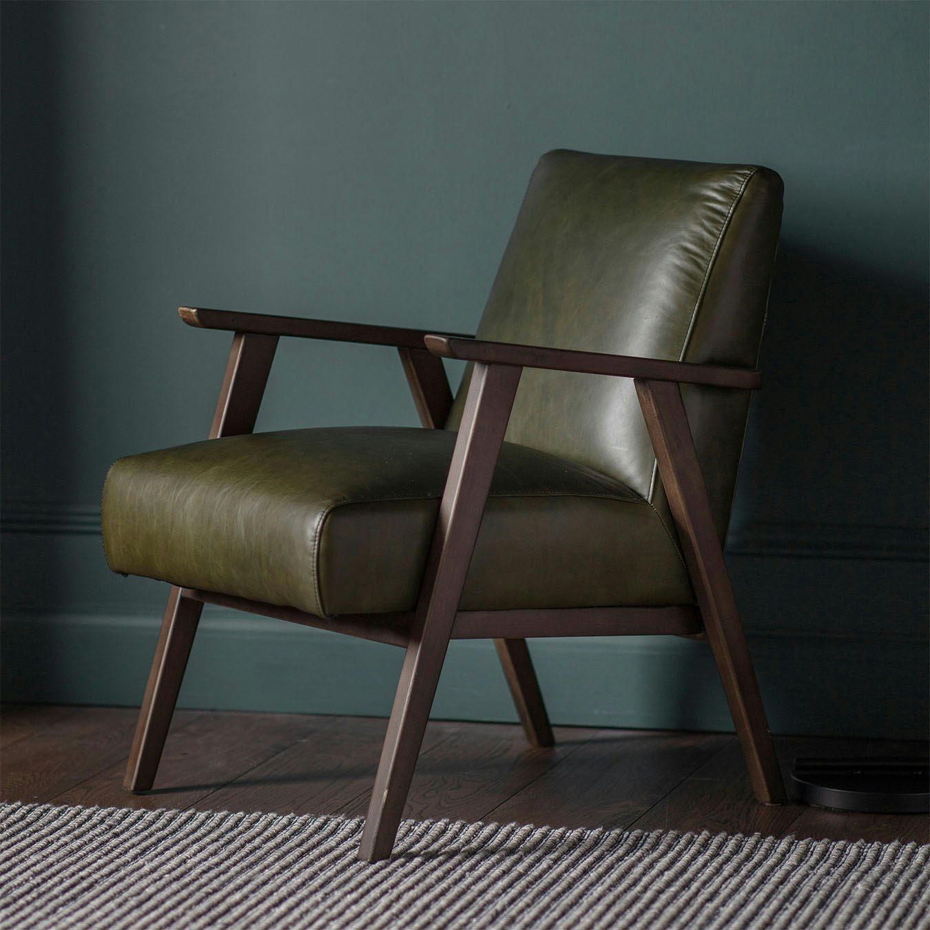 Leather Armchair - Heritage Green by E.S. Designs