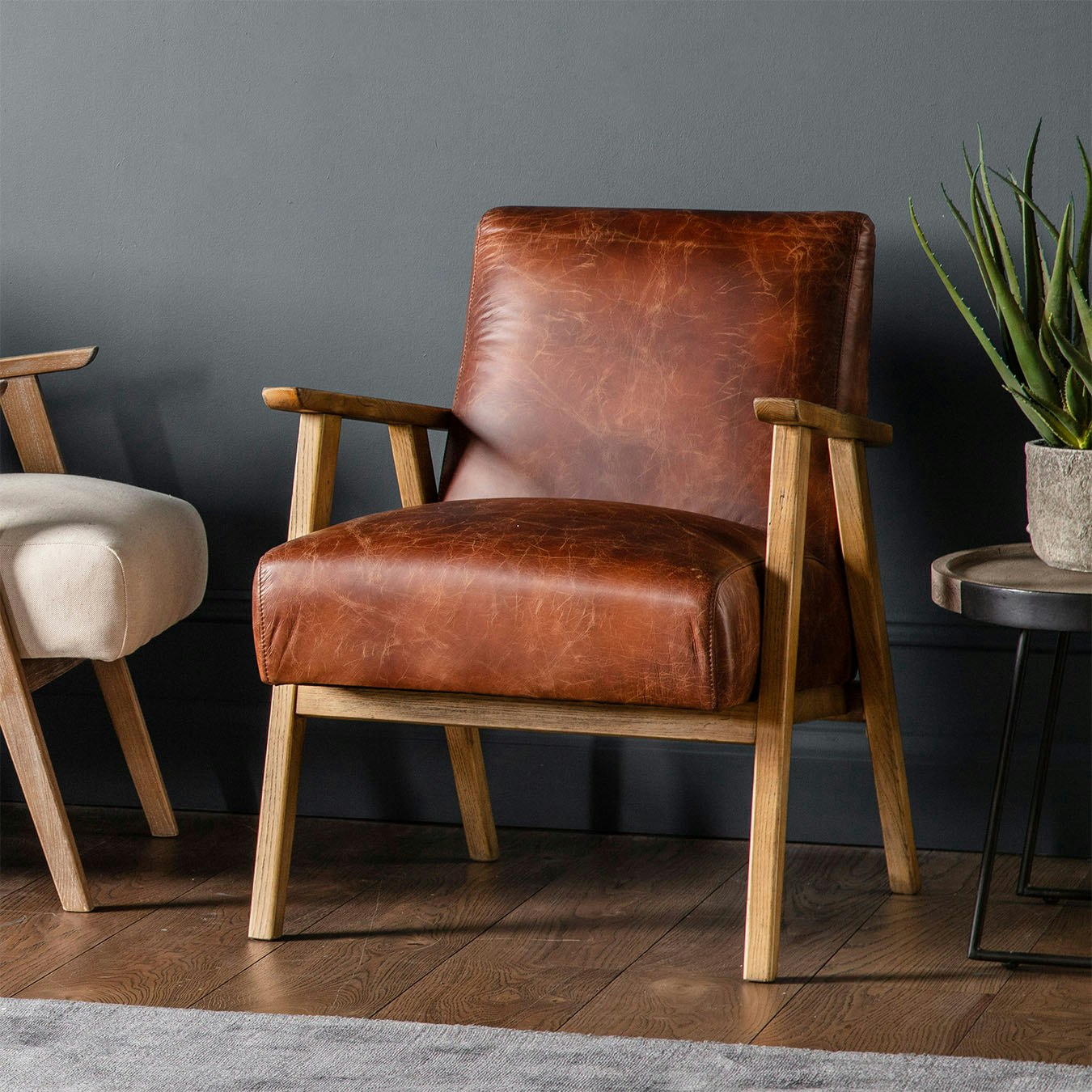 Leather Armchair - Vintage Brown by E.S. Designs