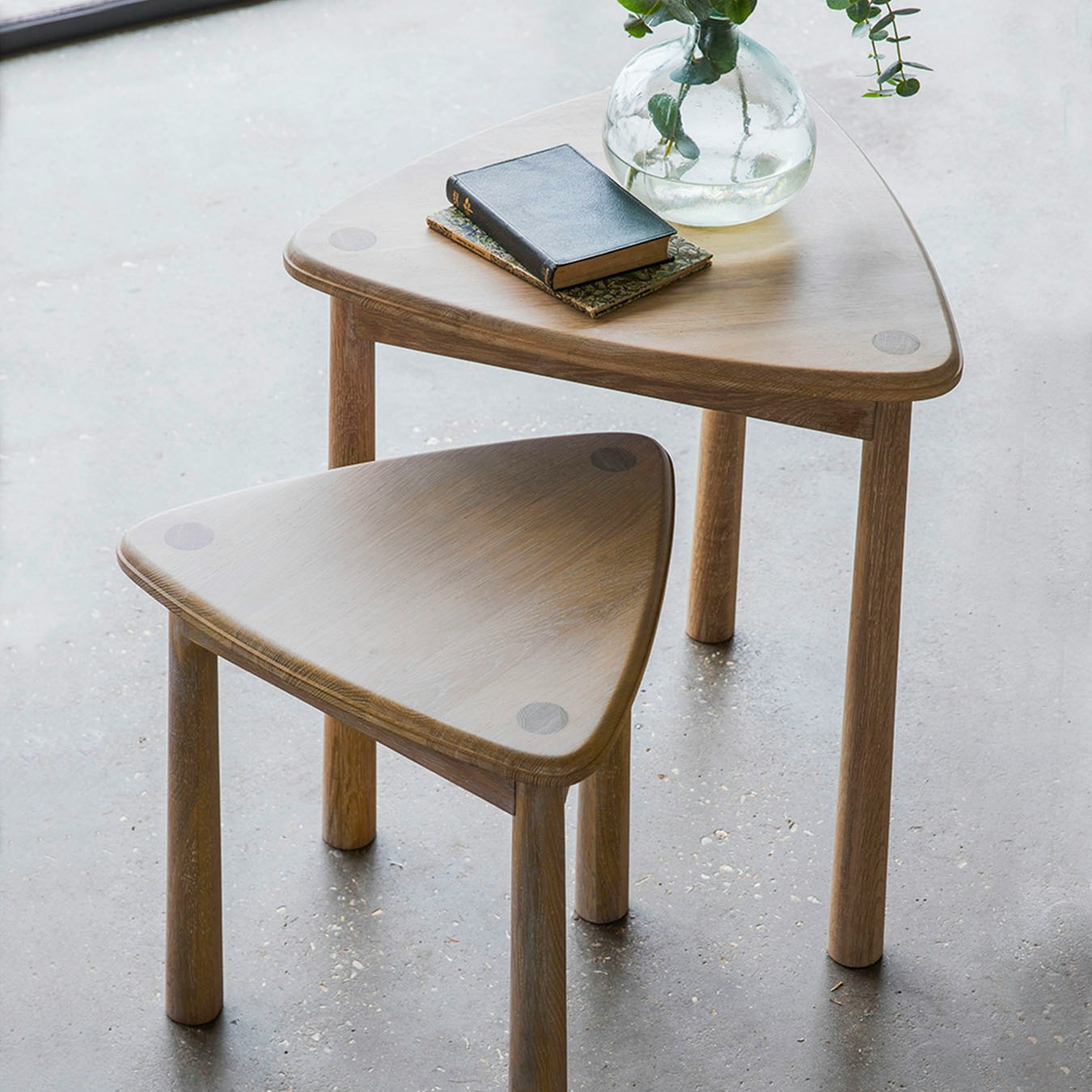 Nesting Tables - Set of 2 - Oak by E.S. Designs