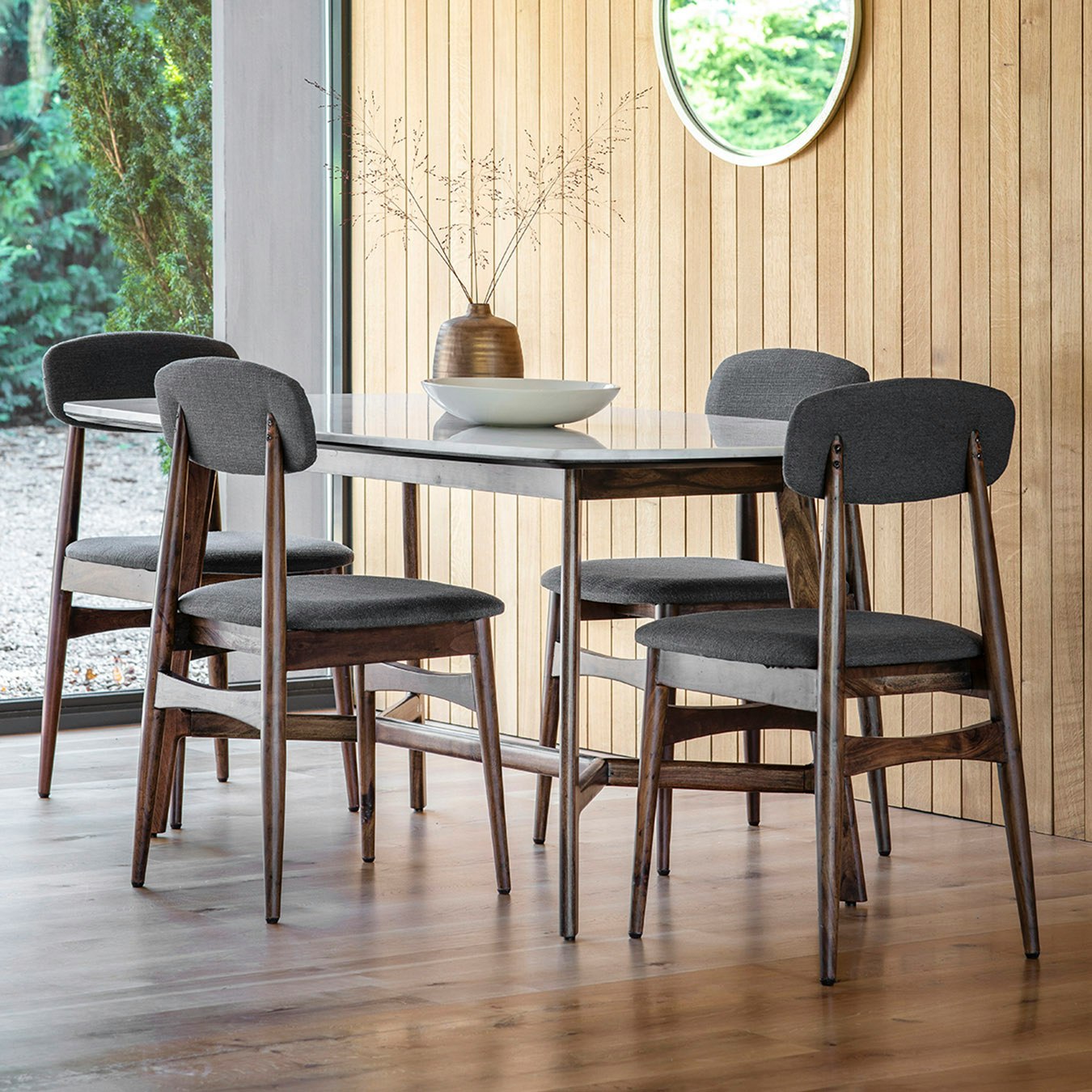 Dining Table - Wood-Marble by E.S. Designs