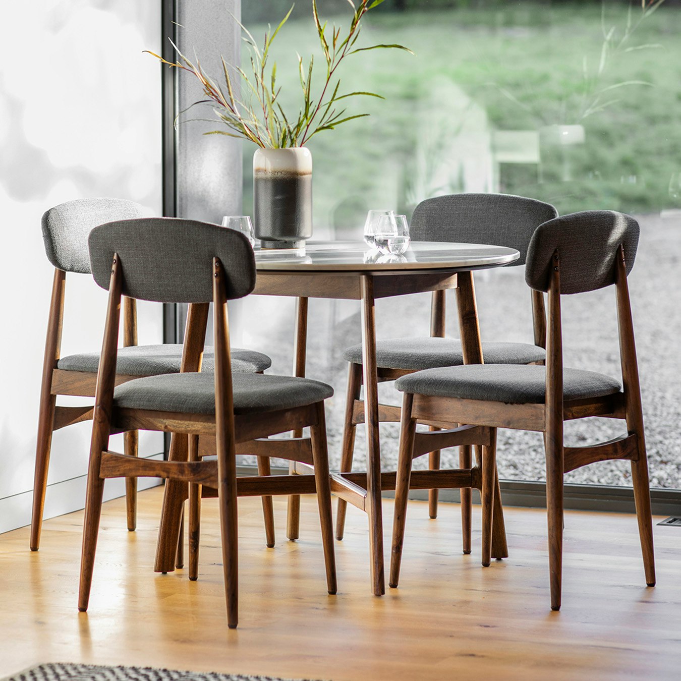 Round Dining Table - Dark by E.S. Designs