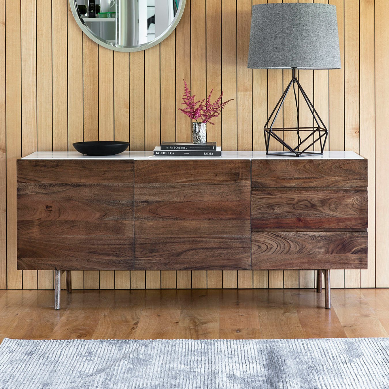 Sideboard with Marble top by E.S. Designs