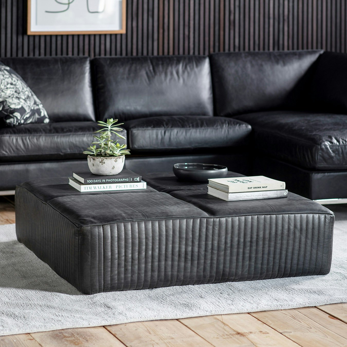 Leather Slab - Black by E.S. Designs