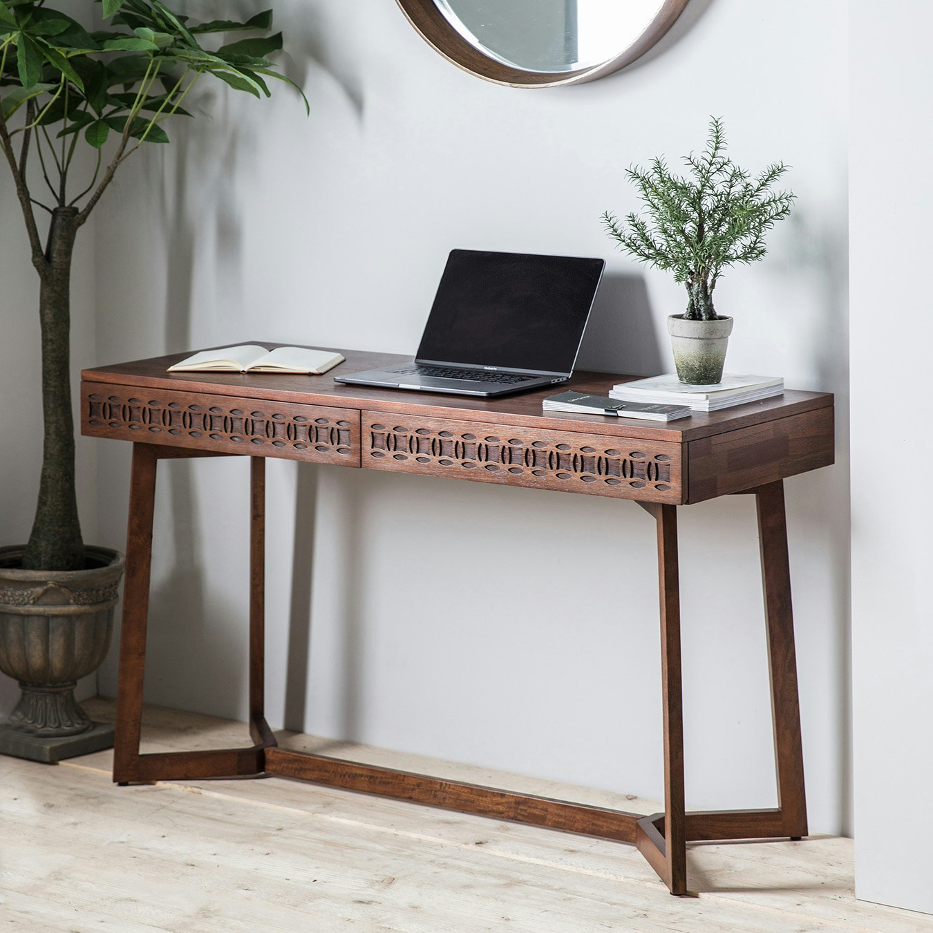Boho 2-Drawer Desk by E.S. Designs