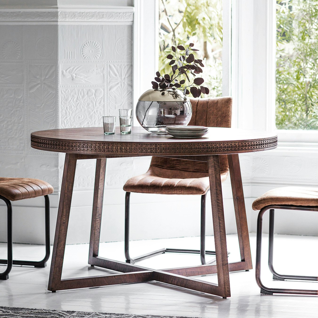 Boho Retreat Round Dining Table by E.S. Designs