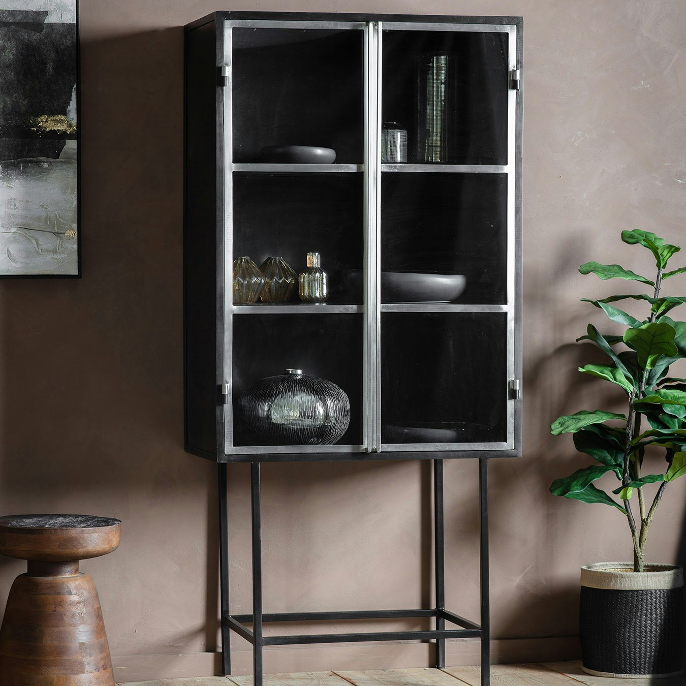 Charcoal Drinks Cabinet by E.S. Designs
