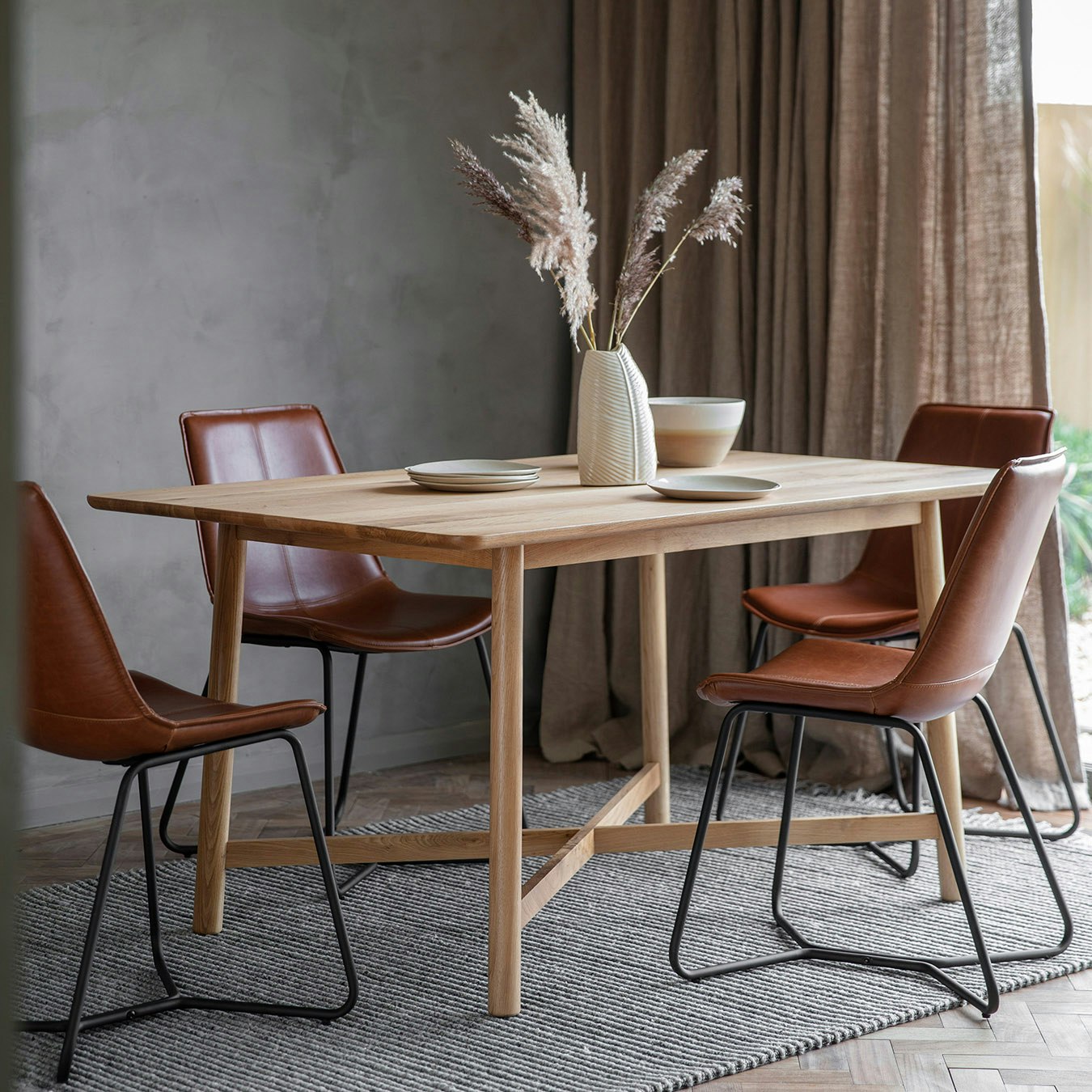 Solid Oak Dining Table by E.S. Designs