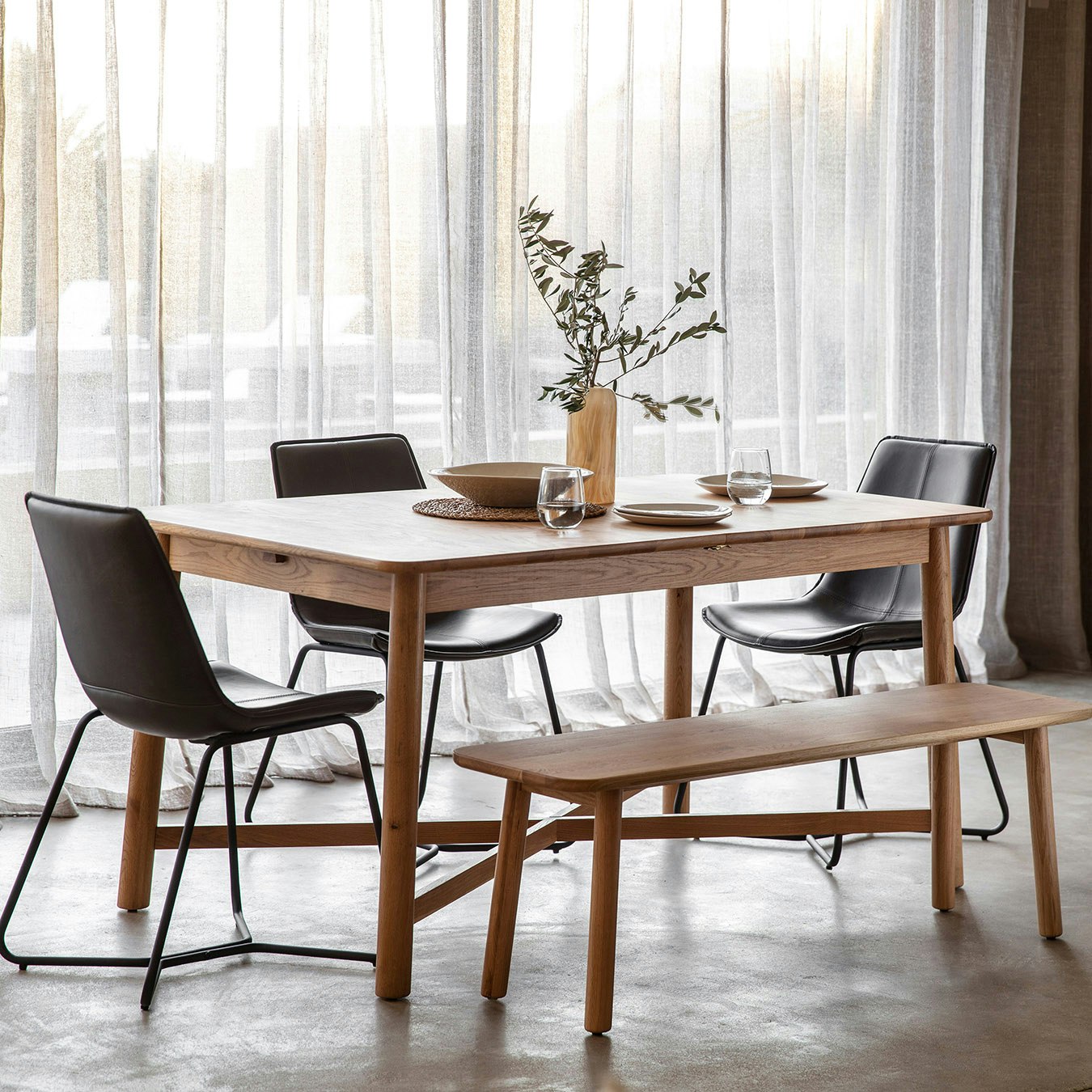 Solid Oak Extendable Dining Table by E.S. Designs