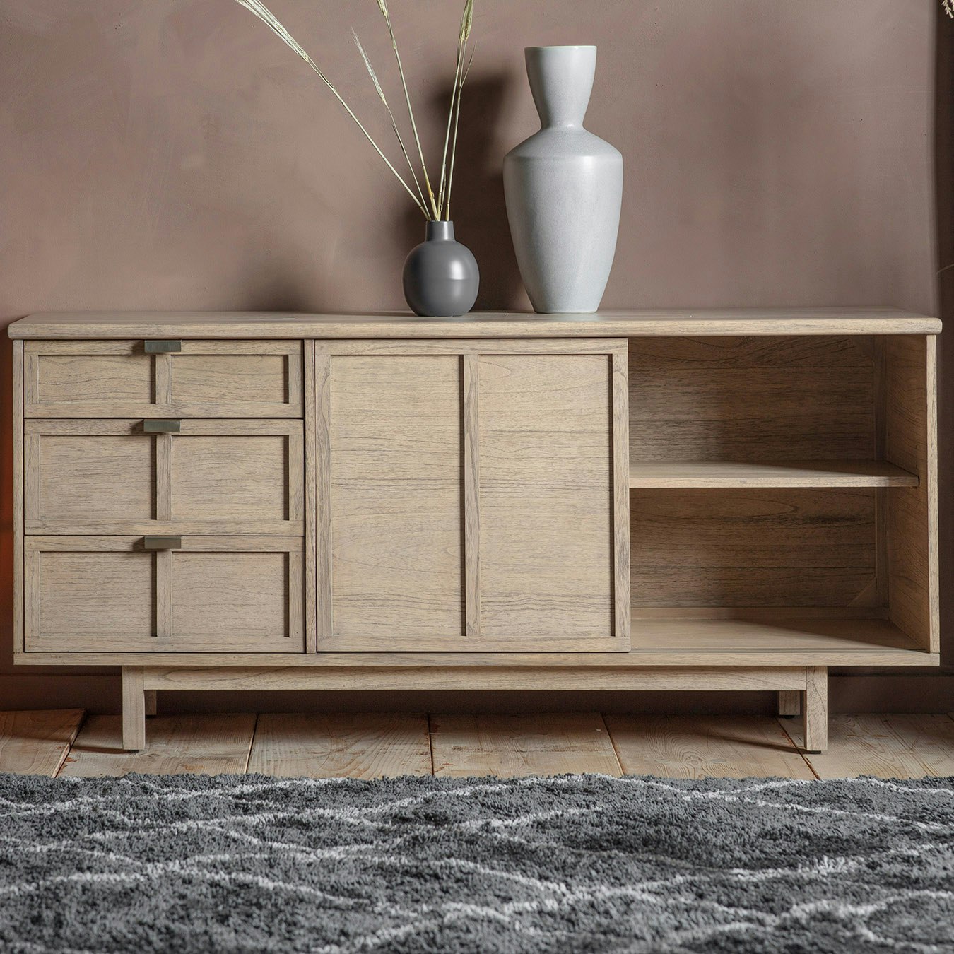 Japandi Sideboard Rattan by E.S. Designs