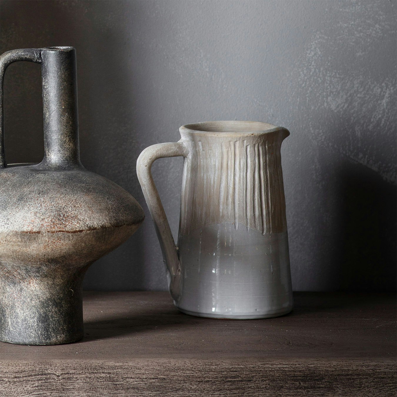 Artisan Stoneware Jug - Matt White by E.S. Designs