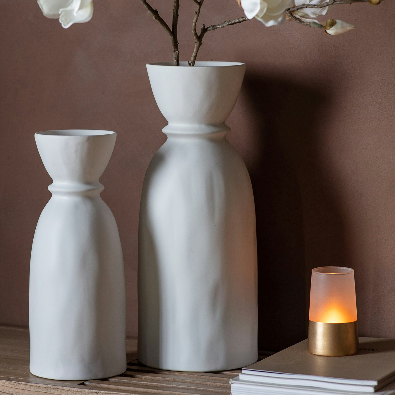Bottle Vase - White by E.S. Designs