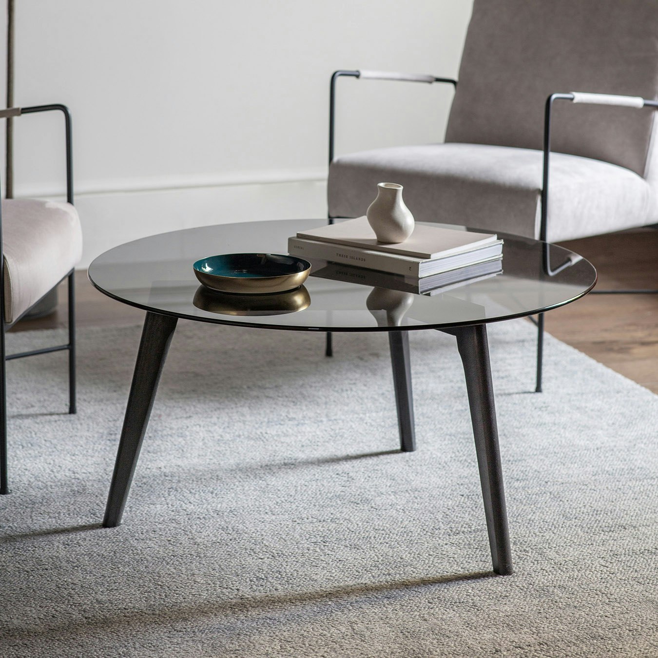 Round Coffee Table - Black by E.S. Designs