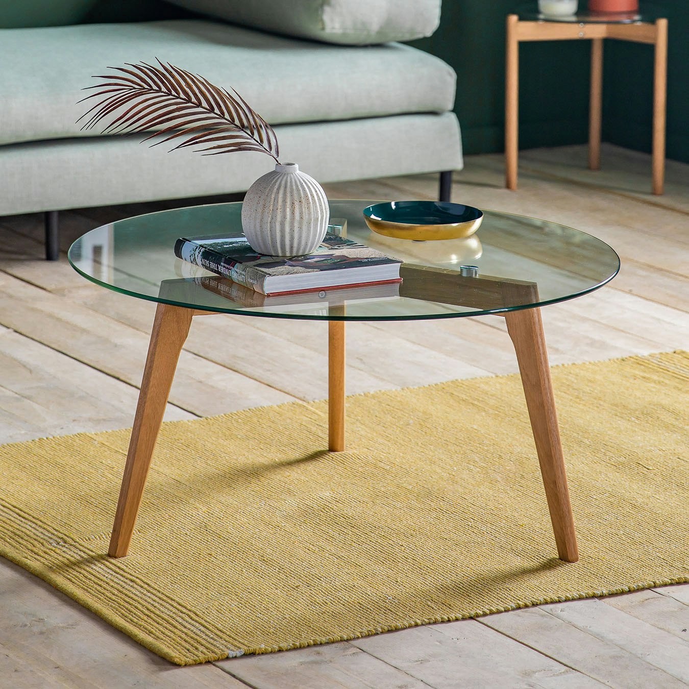Round Coffee Table - Oak by E.S. Designs