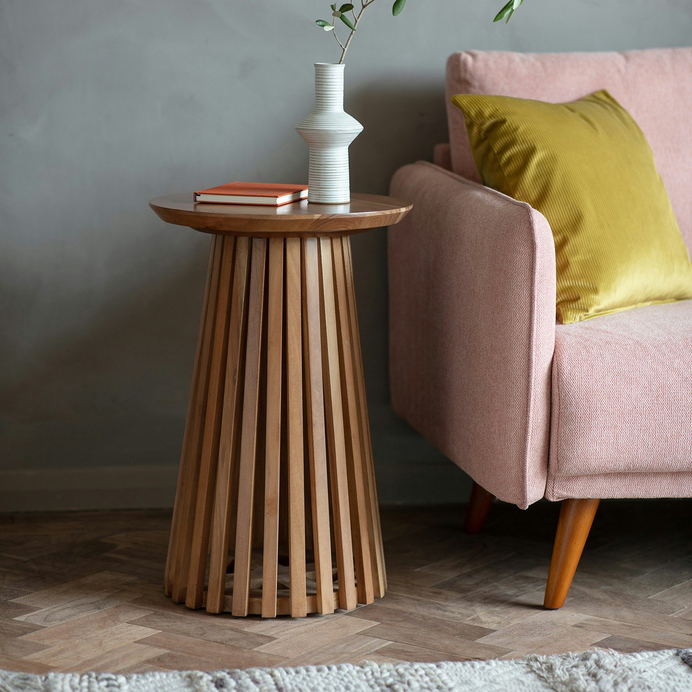Slatted Side Table by E.S. Designs
