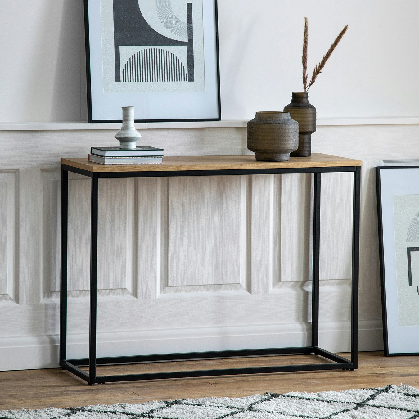 Oak Console Table by E.S. Designs