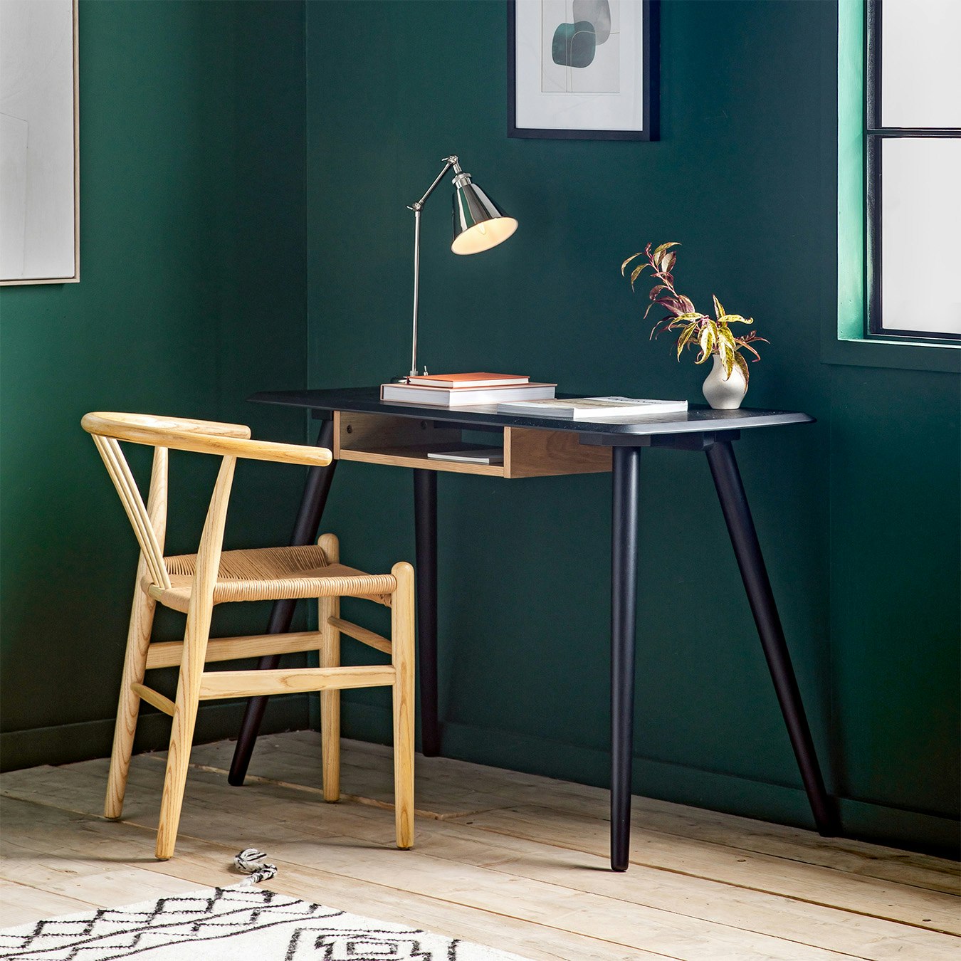 Desk with Shelf by E.S. Designs