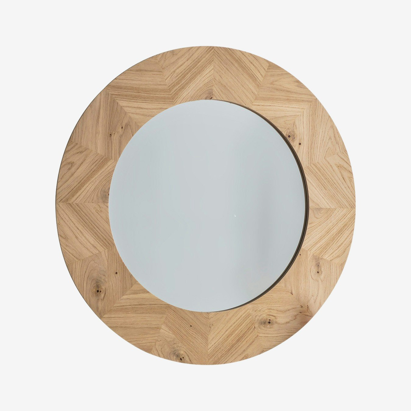 Round Mirror - Light Wood by E.S. Designs