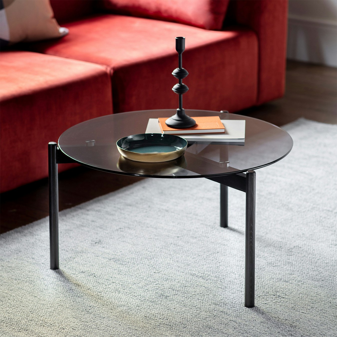 Coffee Table - Black/Tempered Glass by E.S. Designs
