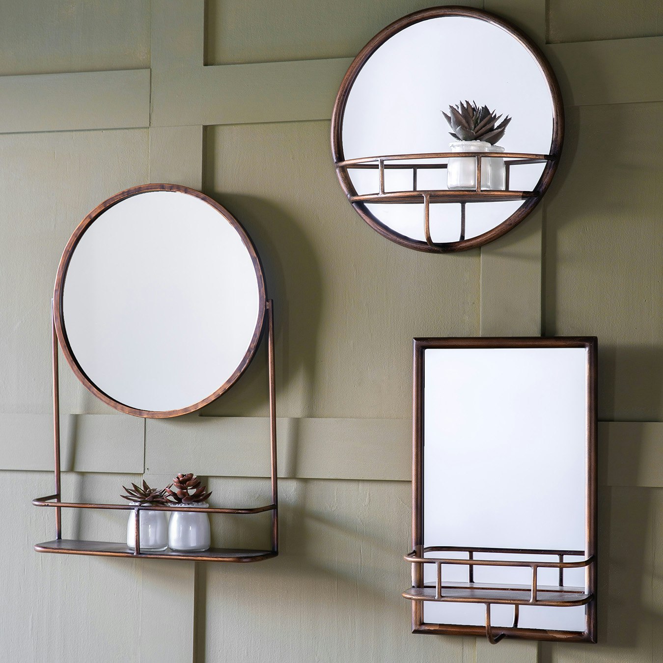 Stylish Wall Mirror 6 - Bronze by E.S. Designs