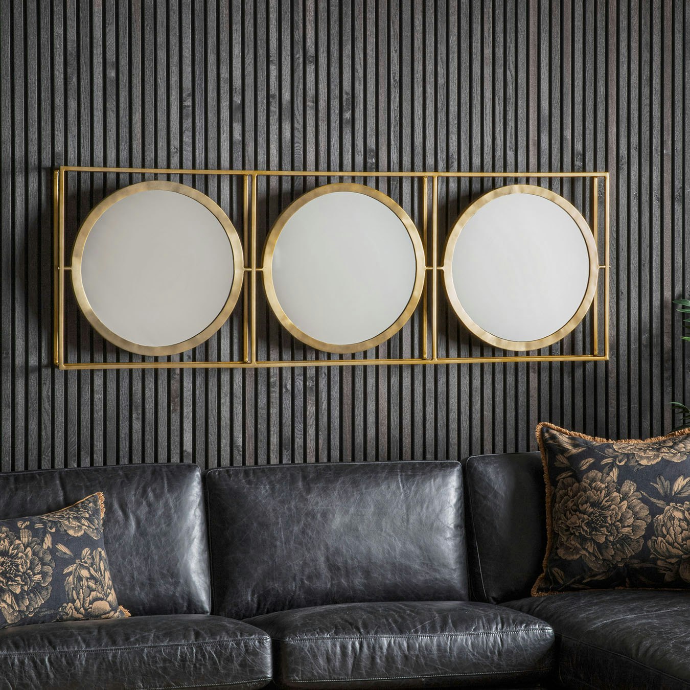 Trio Mirror - Brass by E.S. Designs