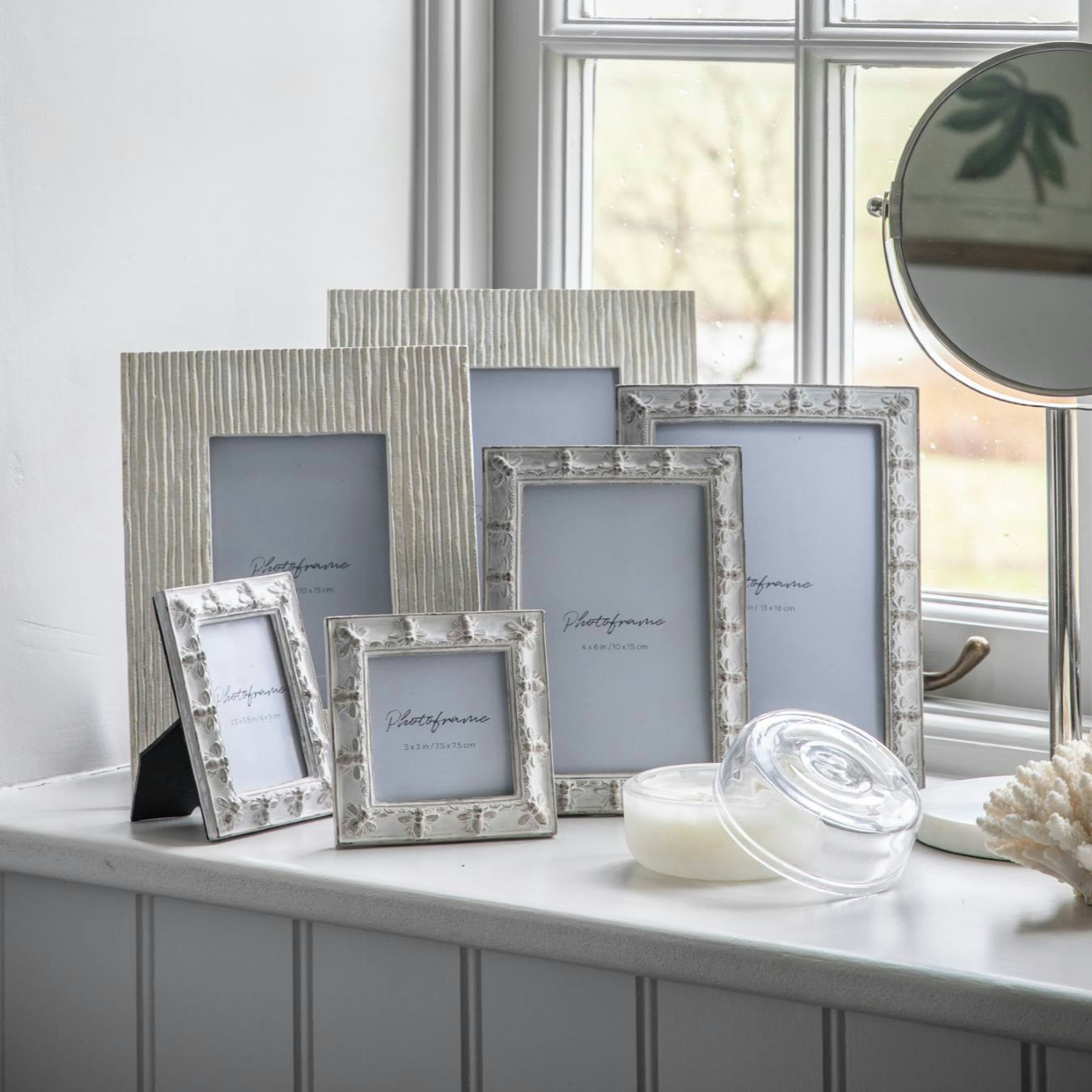 Honey Bee Photo Frame - Antique Grey by E.S. Designs
