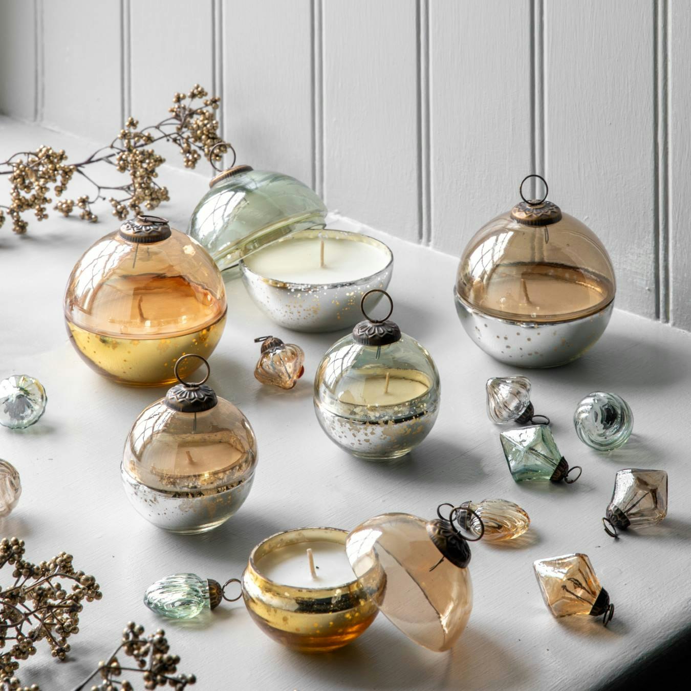 Decorations in a Jar - Brown Lustre - Set of 12 by E.S. Designs